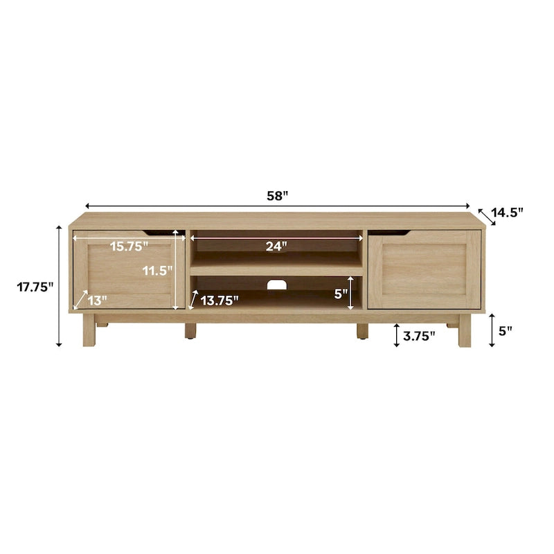 Middlebrook Designs Modern Framed-Door TV Stand