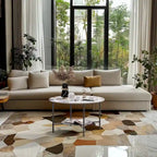Round Coffee Table 31.5 Coffee Tables for Living Room High Glossy Faux Marble Cocktail Table with Storage Open Shelf