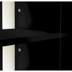 Black Modern 68.1 Fireplace TV Stand with 2 Large Cabinets for TVs Up to 78