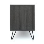 Grey 71.1 TV Stand with Fold-Out Cabinet, Regular Cabinet, and 2 Shelves for TVs Up to 79