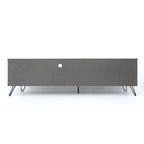 Grey 71.1 TV Stand with Fold-Out Cabinet, Regular Cabinet, and 2 Shelves for TVs Up to 79