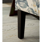 Blue Leaves 29.13 Upholstered Accent Chair with Wood Legs