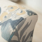 Blue Leaves 29.13 Upholstered Accent Chair with Wood Legs