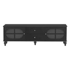 68.9 Modern TV Stand for TVs up to 75 Inches, Entertainment Center with Fluted Glass Doors for Living Room