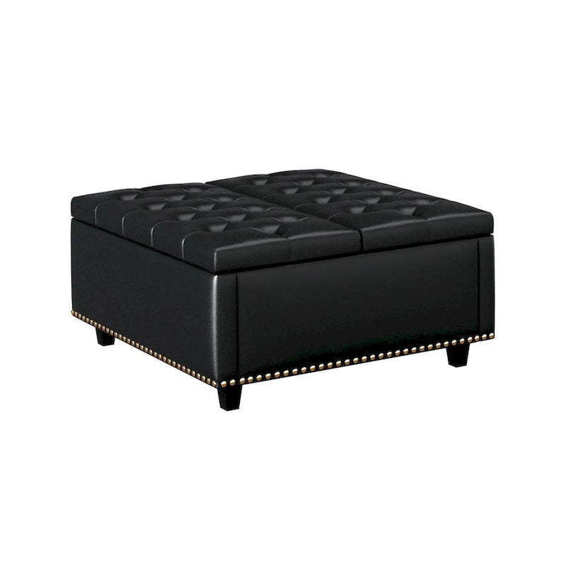 Modern Storage Coffee Table with Storage Doors for Living Room