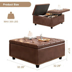 Modern Storage Coffee Table with Storage Doors for Living Room