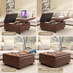 Modern Storage Coffee Table with Storage Doors for Living Room