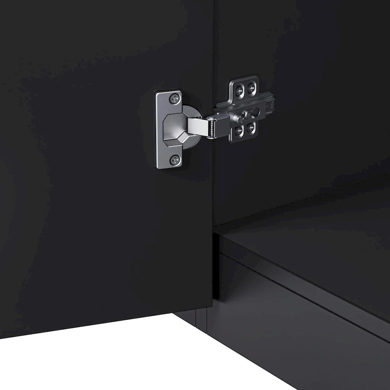 High Gloss Storage Cabinet with LED Lights,67 Tall Cabinet with Acrylic Door,with Open Countertop and Tempered Glass Shelves