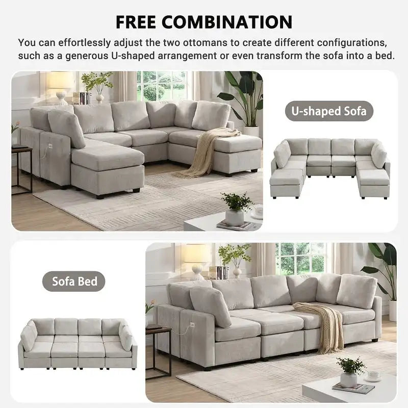 103inch Sectional Sofa Couch Sofa Bed