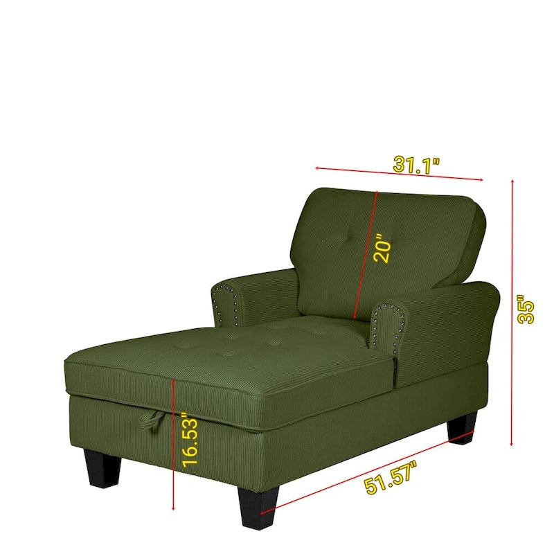 Chaise Lounge Indoor Sleeper Sofa Bed Chair Upholstered Lounge Chair