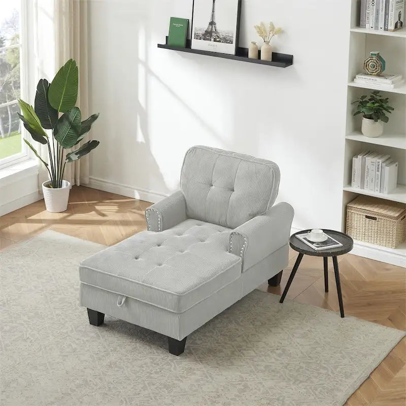 Chaise Lounge Indoor Sleeper Sofa Bed Chair Upholstered Lounge Chair