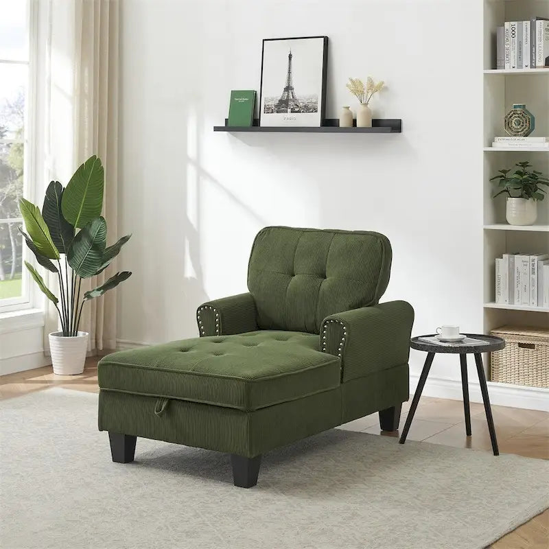 Chaise Lounge Indoor Sleeper Sofa Bed Chair Upholstered Lounge Chair