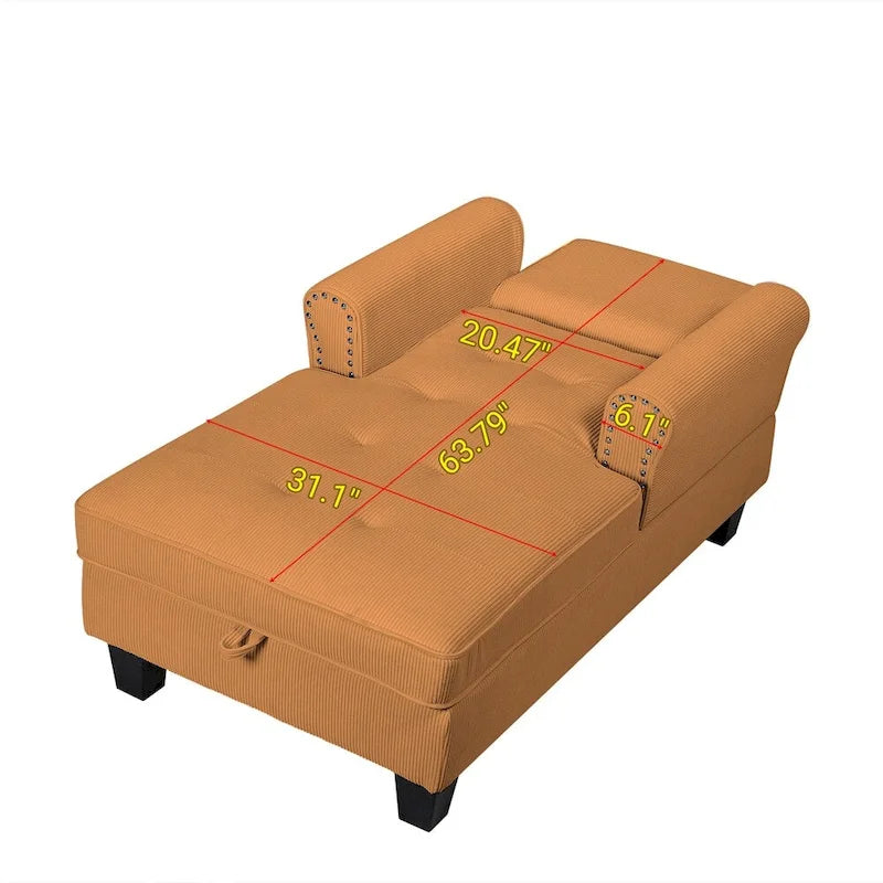 Chaise Lounge Indoor Sleeper Sofa Bed Chair Upholstered Lounge Chair