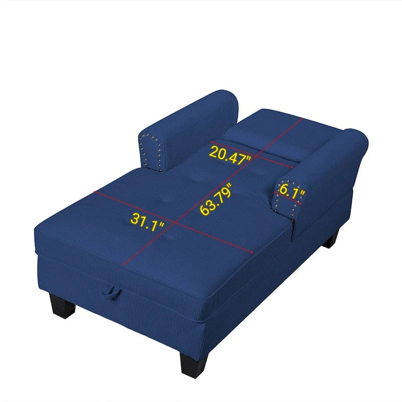 Chaise Lounge Indoor Sleeper Sofa Bed Chair Upholstered Lounge Chair