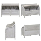 Farmhouse Solid Wood Multi-Purpose Upholstered Storage Bench