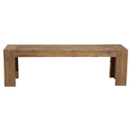 HomeRoots 58 Natural Distressed Solid Wood Dining Bench - 58