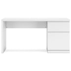 Onira Home Office Desk, 60 Inch Rectangular Top w Drawer, White Wood