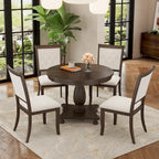 Lak Retro 5-Piece Dining Sets with Upholstered Chairs by GDFStudio