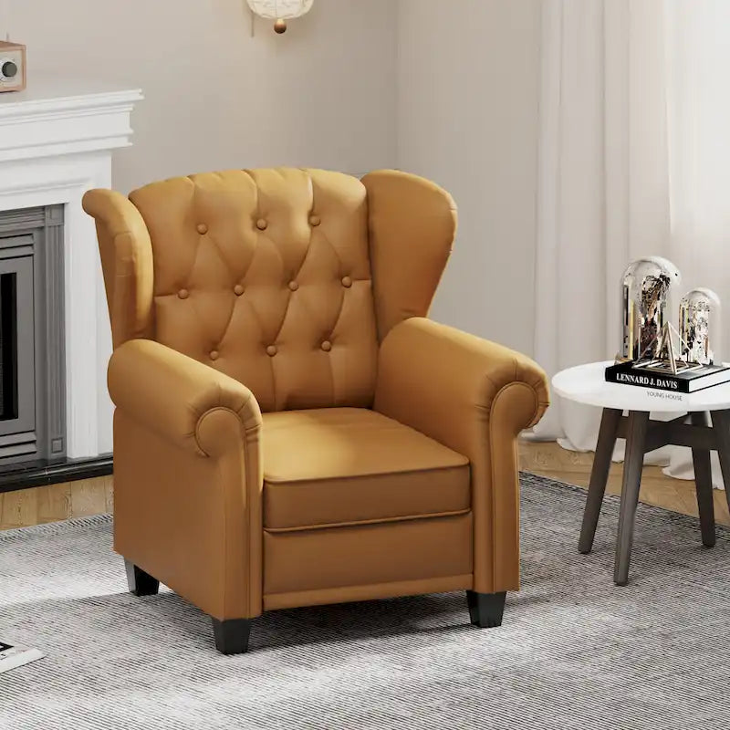 Modern Tufted Push Back Tufted Recliner Armchair