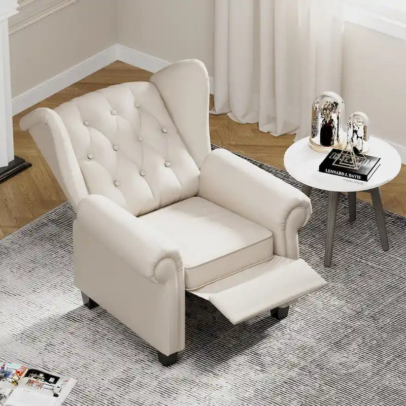 Modern Tufted Push Back Tufted Recliner Armchair