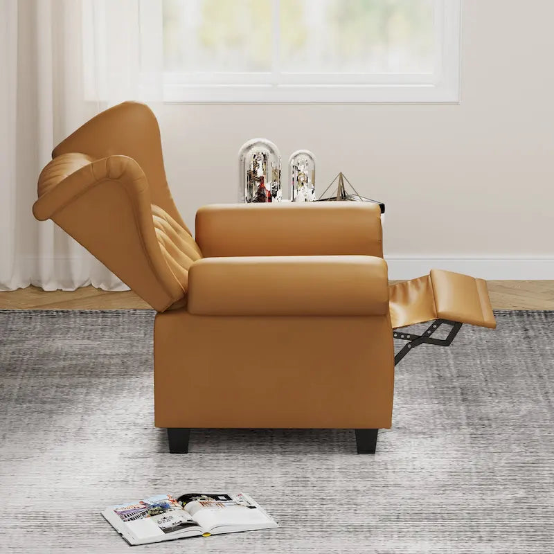 Modern Tufted Push Back Tufted Recliner Armchair
