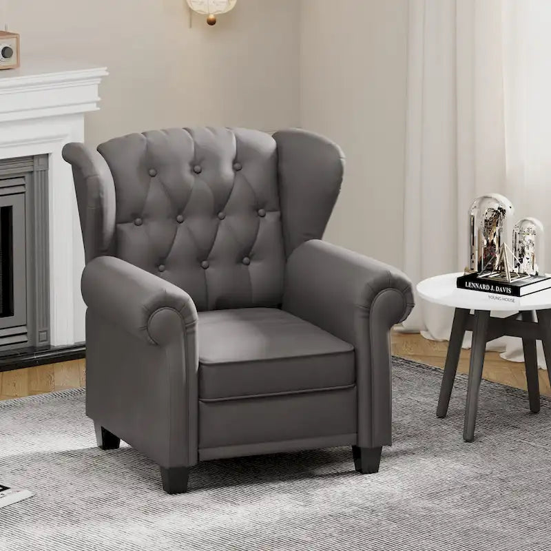 Modern Tufted Push Back Tufted Recliner Armchair