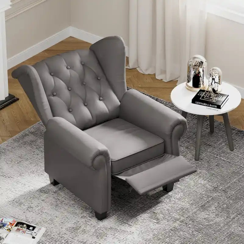 Modern Tufted Push Back Tufted Recliner Armchair