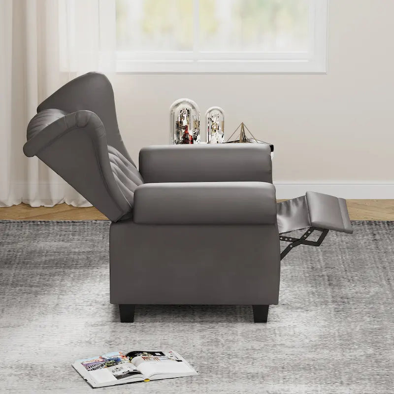 Modern Tufted Push Back Tufted Recliner Armchair