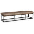 Signature Design by Ashley Joston Brown/Black Accent Bench - 70.87 W x 18.87 D x 15.75 H