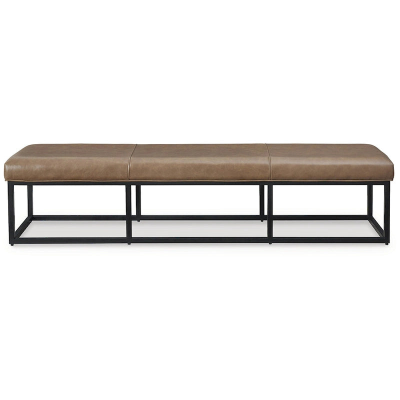 Signature Design by Ashley Joston Brown/Black Accent Bench - 70.87 W x 18.87 D x 15.75 H