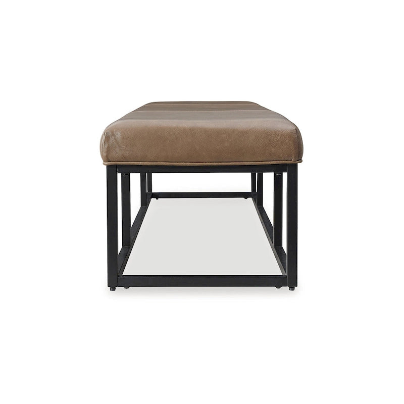 Signature Design by Ashley Joston Brown/Black Accent Bench - 70.87 W x 18.87 D x 15.75 H