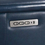 Genuine Leather Power Recliner Sectional Sofa with Ajustable Headrest, Power Lumbar, USB&USB-C Port