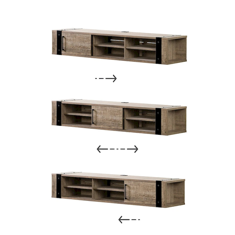South Shore Munich 68 Wall Mounted Media Console - 68-Inch