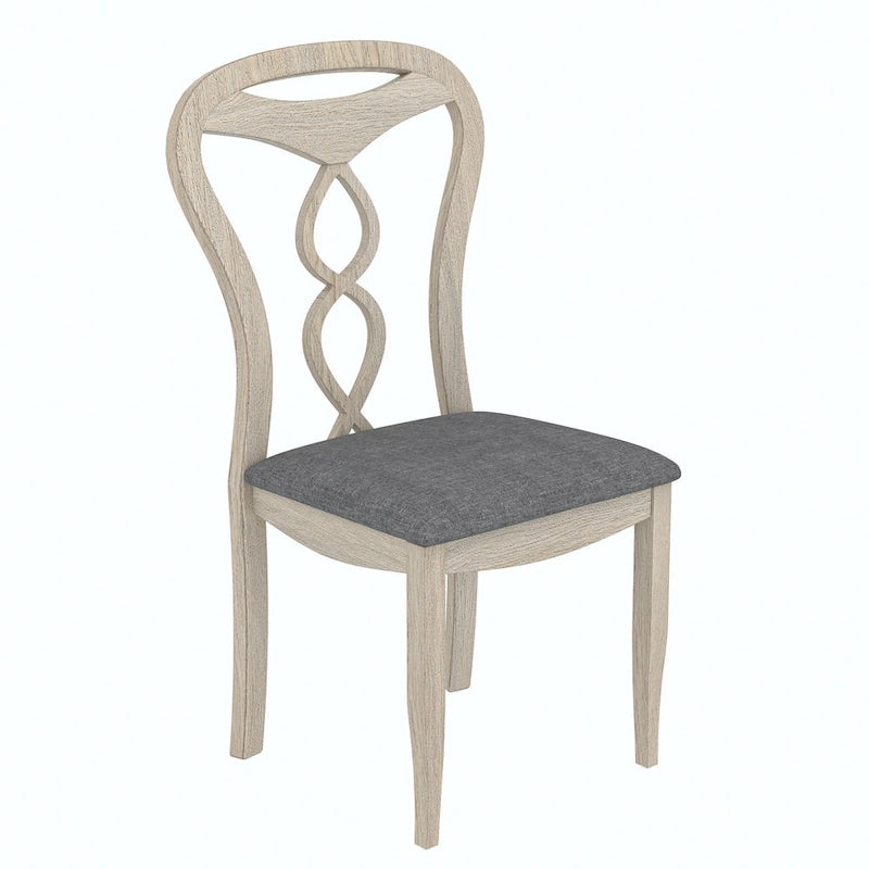VECELO Solid Wood Dining Chairs Set of 2/4/6, Kitchen Side Chair
