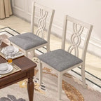 VECELO Solid Wood Dining Chairs Set of 2/4/6, Kitchen Side Chair