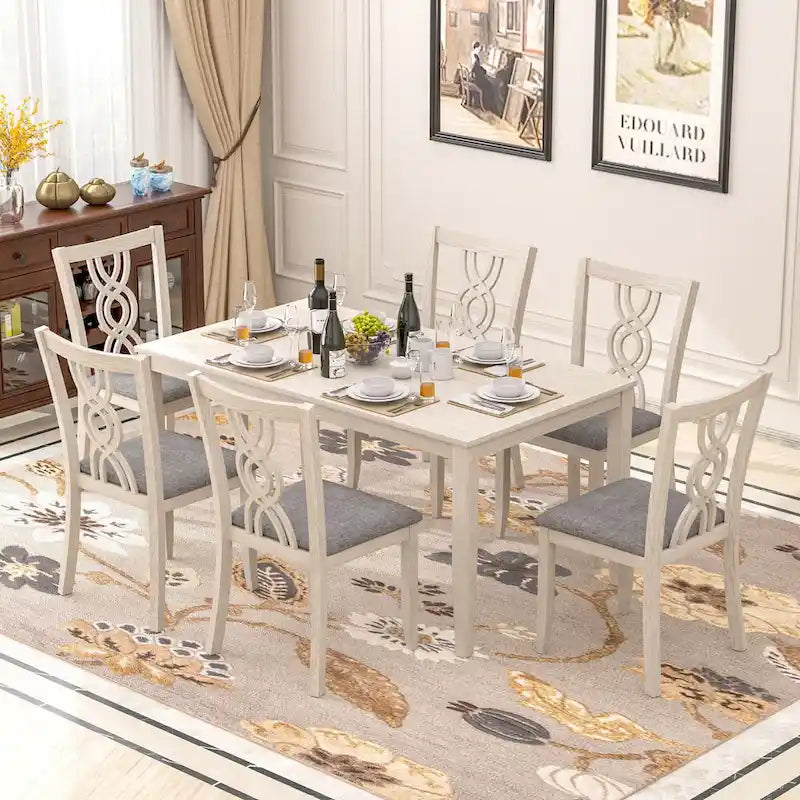 VECELO Solid Wood Dining Chairs Set of 2/4/6, Kitchen Side Chair