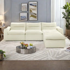 116.26 Modular Foam L-Shaped Floor Sofa with Free Combination, No-Assembly Design & Ergonomic Support (4/6-Seater Options)