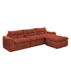 116.26 Modular Foam L-Shaped Floor Sofa with Free Combination, No-Assembly Design & Ergonomic Support (4/6-Seater Options)