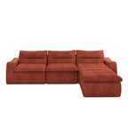 116.26 Modular Foam L-Shaped Floor Sofa with Free Combination, No-Assembly Design & Ergonomic Support (4/6-Seater Options)