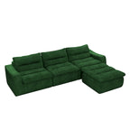 116.26 Modular Foam L-Shaped Floor Sofa with Free Combination, No-Assembly Design & Ergonomic Support (4/6-Seater Options)