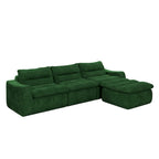116.26 Modular Foam L-Shaped Floor Sofa with Free Combination, No-Assembly Design & Ergonomic Support (4/6-Seater Options)