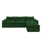 116.26 Modular Foam L-Shaped Floor Sofa with Free Combination, No-Assembly Design & Ergonomic Support (4/6-Seater Options)