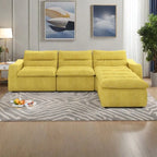 116.26 Modular Foam L-Shaped Floor Sofa with Free Combination, No-Assembly Design & Ergonomic Support (4/6-Seater Options)