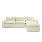 116.26 Modular Foam L-Shaped Floor Sofa with Free Combination, No-Assembly Design & Ergonomic Support (4/6-Seater Options)