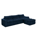 116.26 Modular Foam L-Shaped Floor Sofa with Free Combination, No-Assembly Design & Ergonomic Support (4/6-Seater Options)