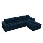 116.26 Modular Foam L-Shaped Floor Sofa with Free Combination, No-Assembly Design & Ergonomic Support (4/6-Seater Options)