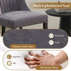 Costway Channel Tufted Dining Chairs Set of 2/4 with High Backrest