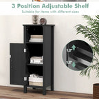 Gymax Bathroom Storage Organizer Narrow Floor Cabinet w/ 2-Tier