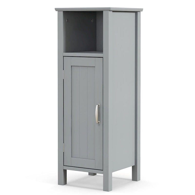 Gymax Bathroom Storage Organizer Narrow Floor Cabinet w/ 2-Tier