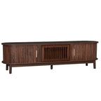 Modern Dark Brown TV Stand for 75 TVs,Solid Wood TV Console with Storage Cabinet,Entertainment Center